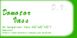 domotor vass business card